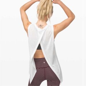 lululemon athletica White Open-Back Active Tank